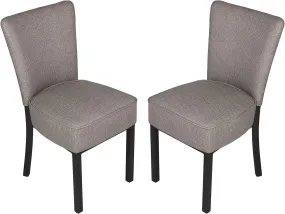 2 Set Kitchen Dining Chairs w/ Soft Cushion Modern Dining Room PU Leather Side Chairs