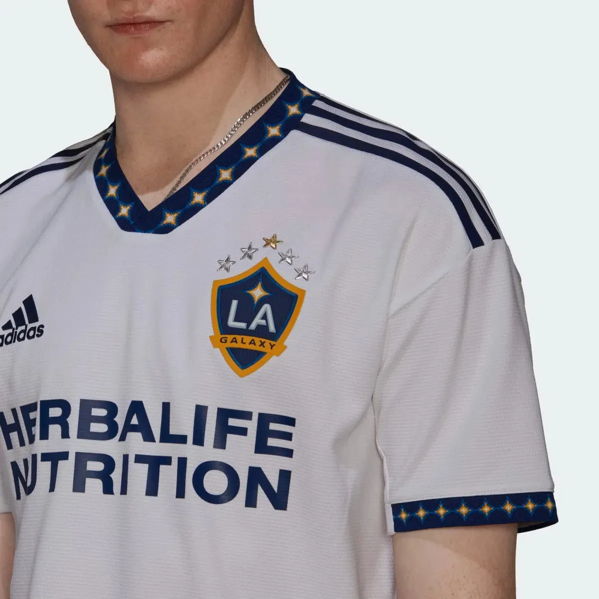 adidas 2022-23 LA Galaxy Authentic Home Jersey - White-Navy