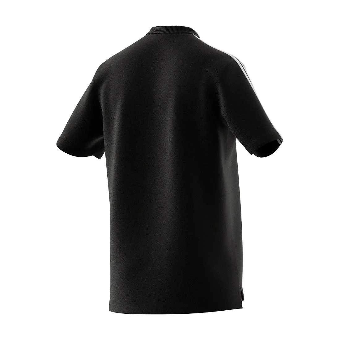 ADIDAS MEN AEROREADY ESSENTIALS PIQUAA EMBROIDERED SMALL LOGO 3-STRIPES POLO BLACK