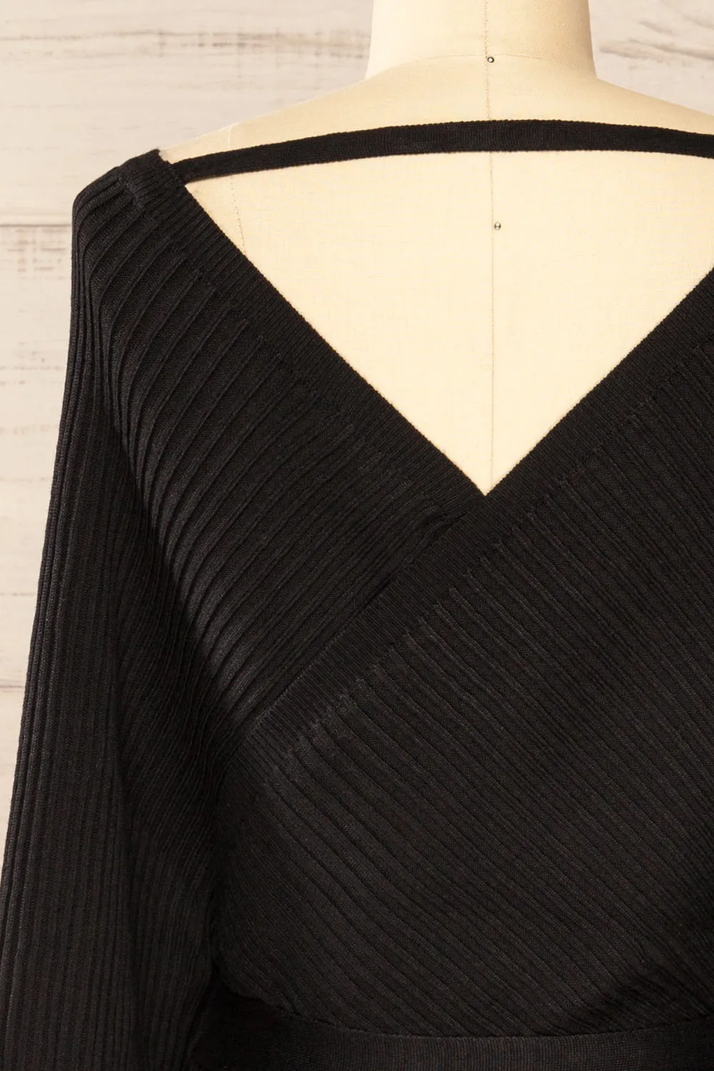 Bergame Black | Knitted Wrap Dress