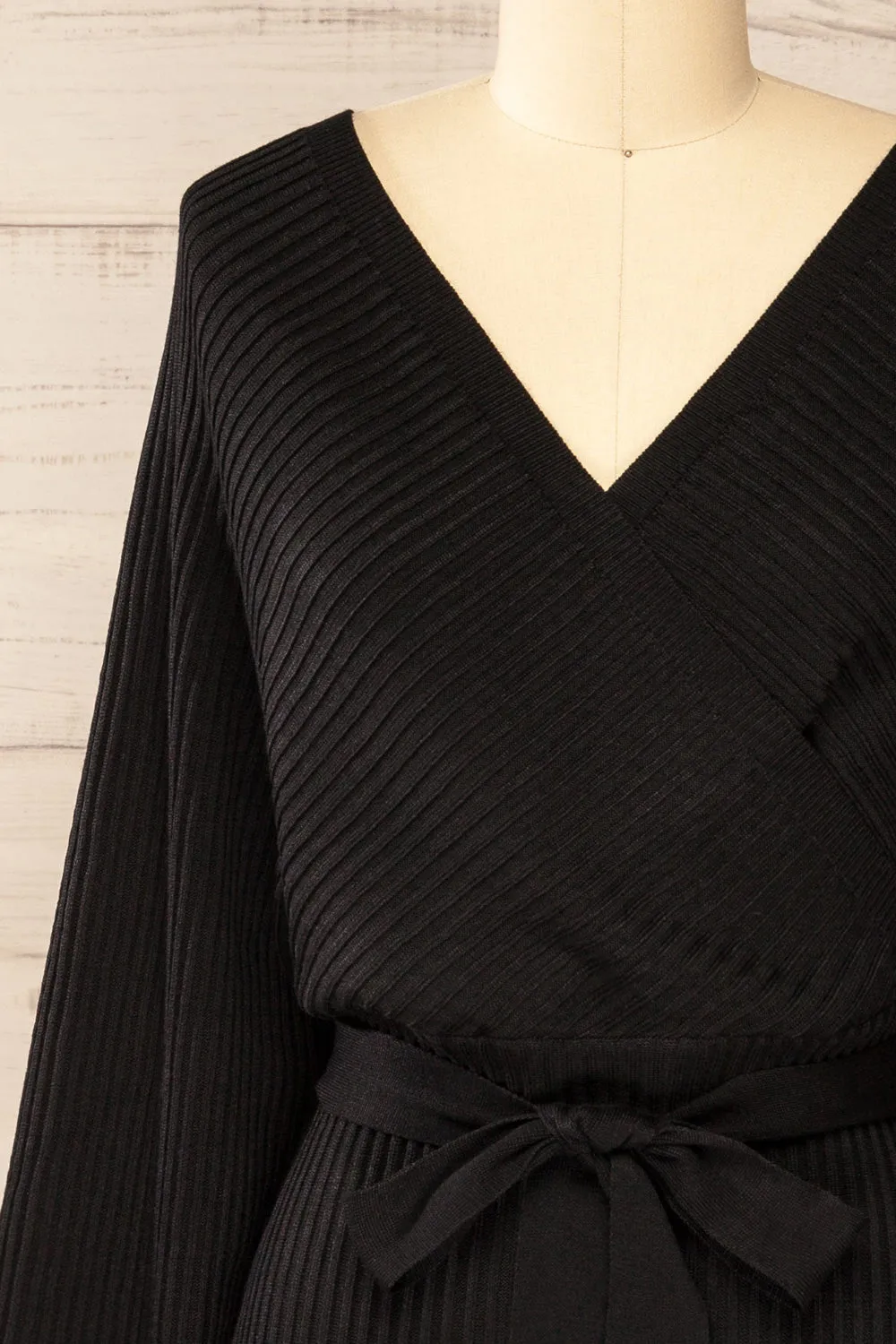 Bergame Black | Knitted Wrap Dress