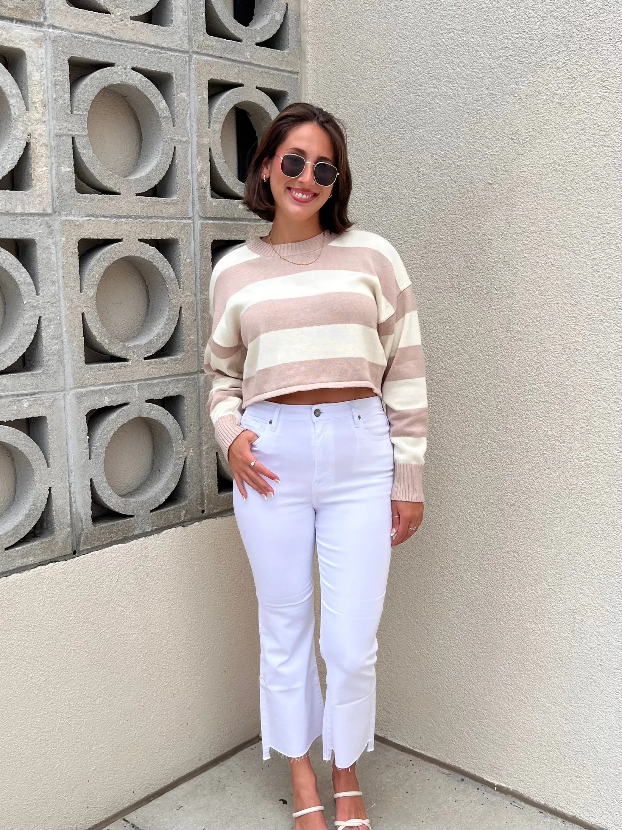 BLAKE CROP JEANS IN WHITE