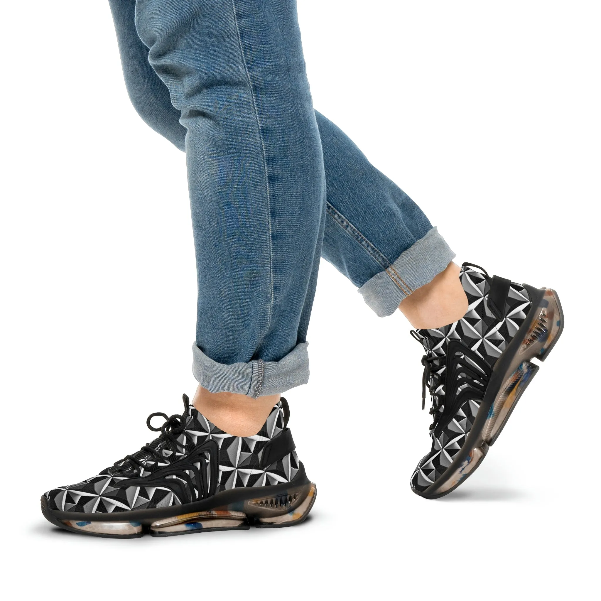 Diamond plate Sneakers Mens Mesh Shoes