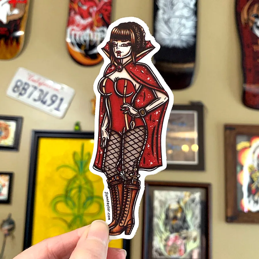 Dracula Pinup Sticker