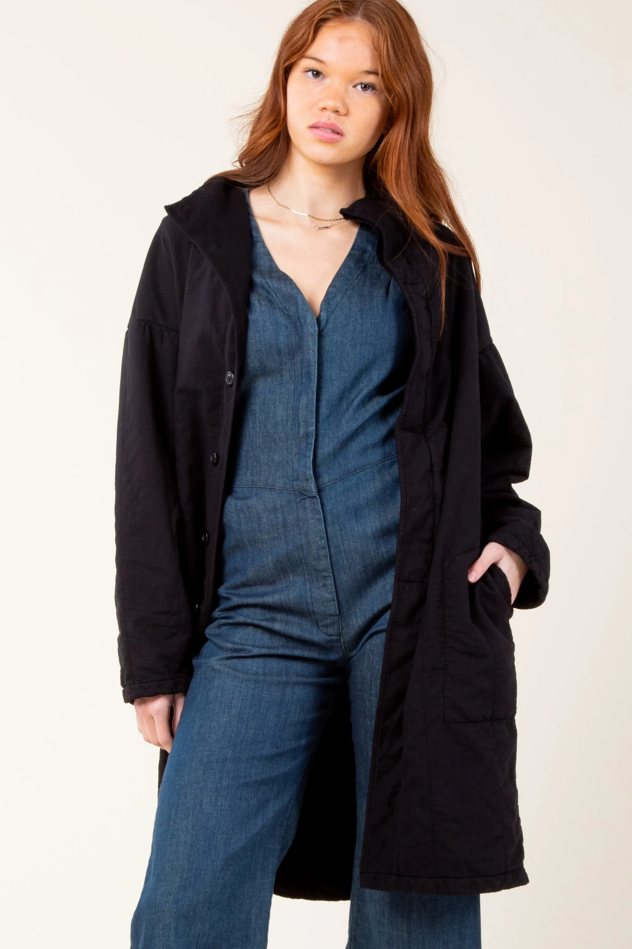 Ecotone Coat in Black