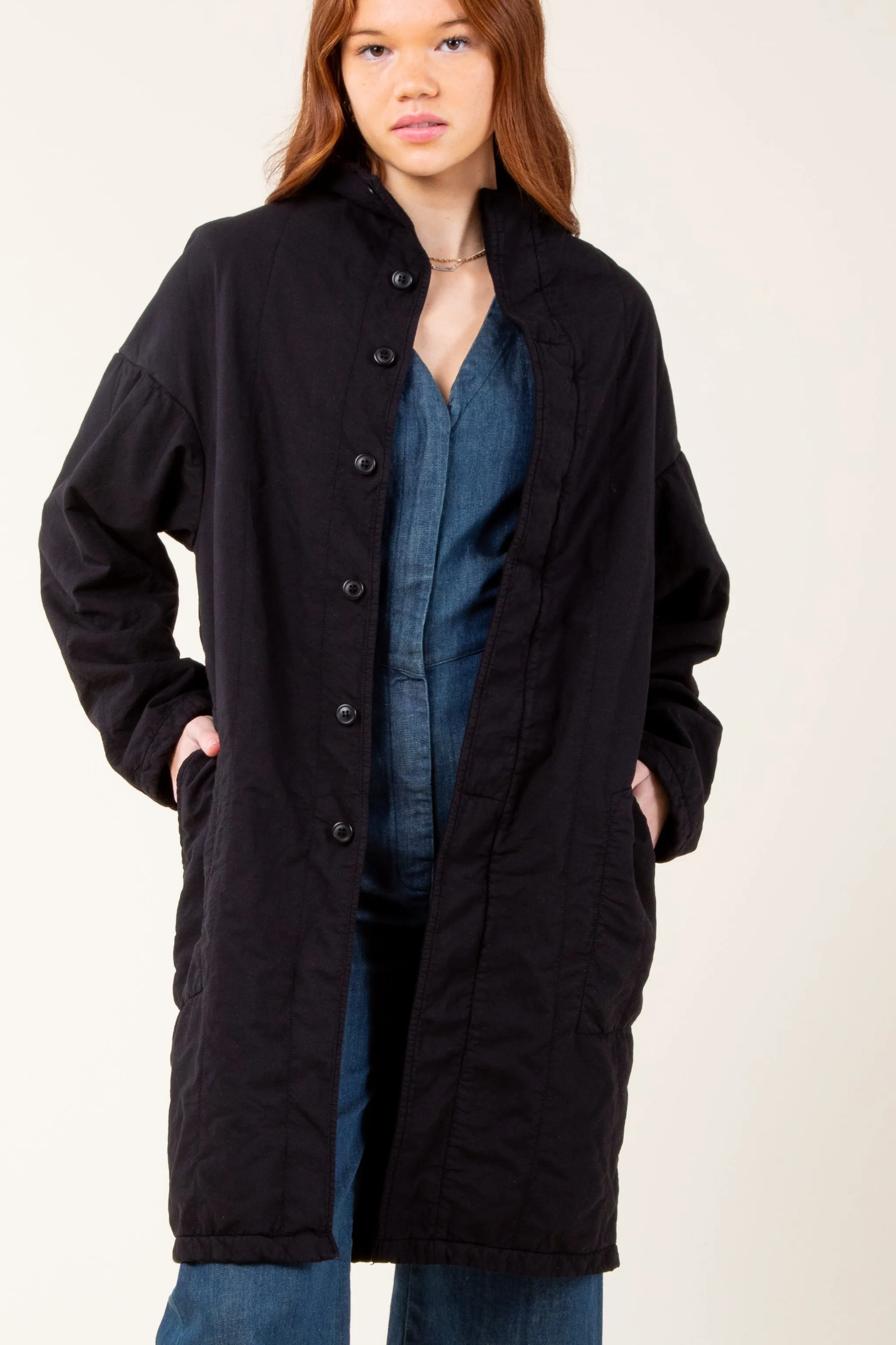 Ecotone Coat in Black