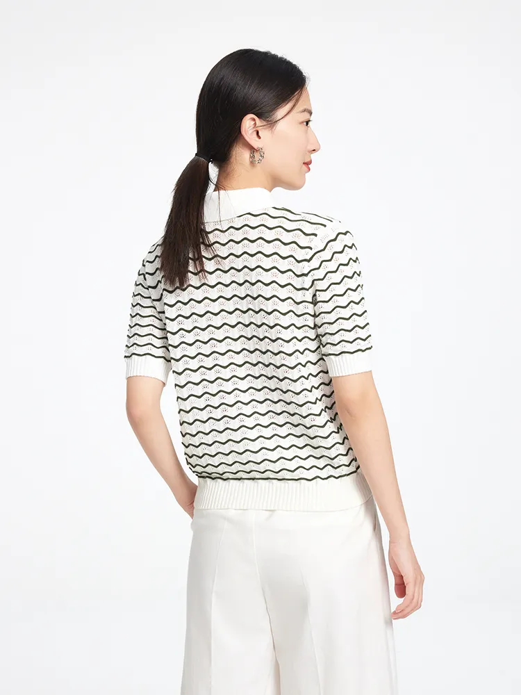 EP YAYING Knitted Sea Soul Sweater