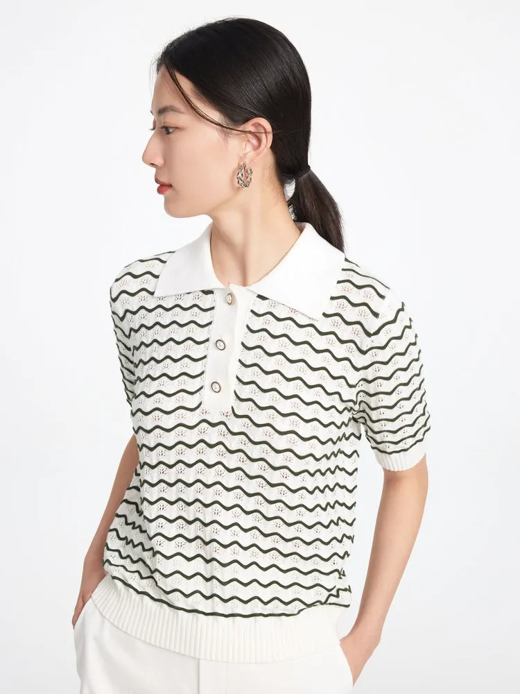 EP YAYING Knitted Sea Soul Sweater