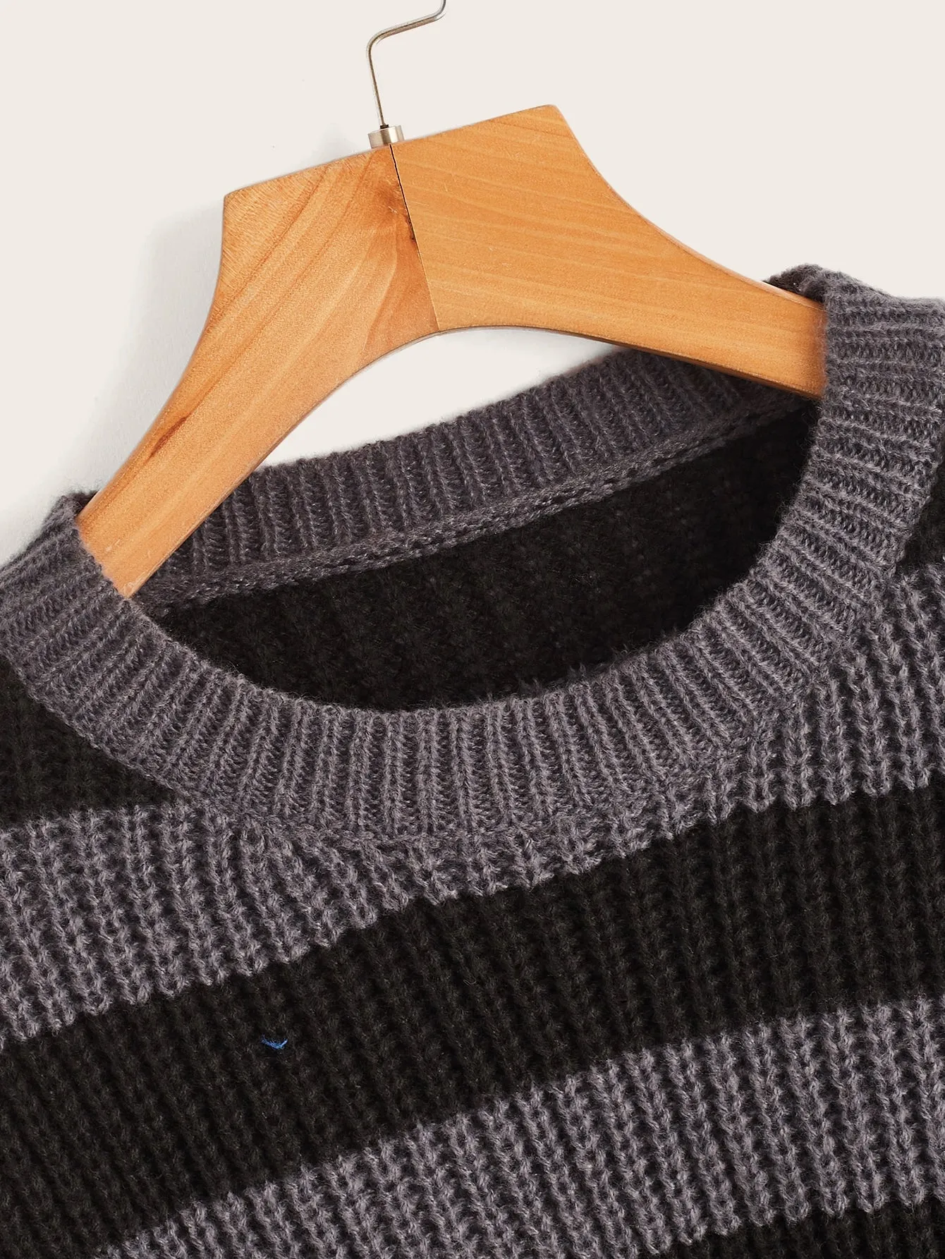 Goth Witchy Striped Drop Shoulder All Seasons Sweater, Witchy Sweater, Witchy Clothing, Goth Clothing