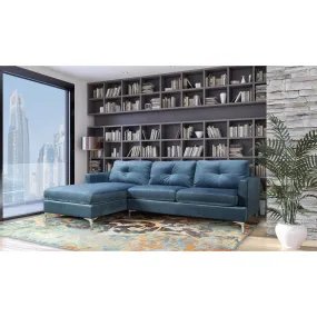 Hamilton Blue Sectional with Left side Chaise