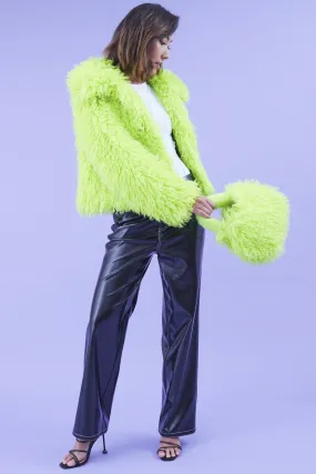 JAYLEY Bamboo Lyocell Knitted Vegan Faux Shearling Jacket