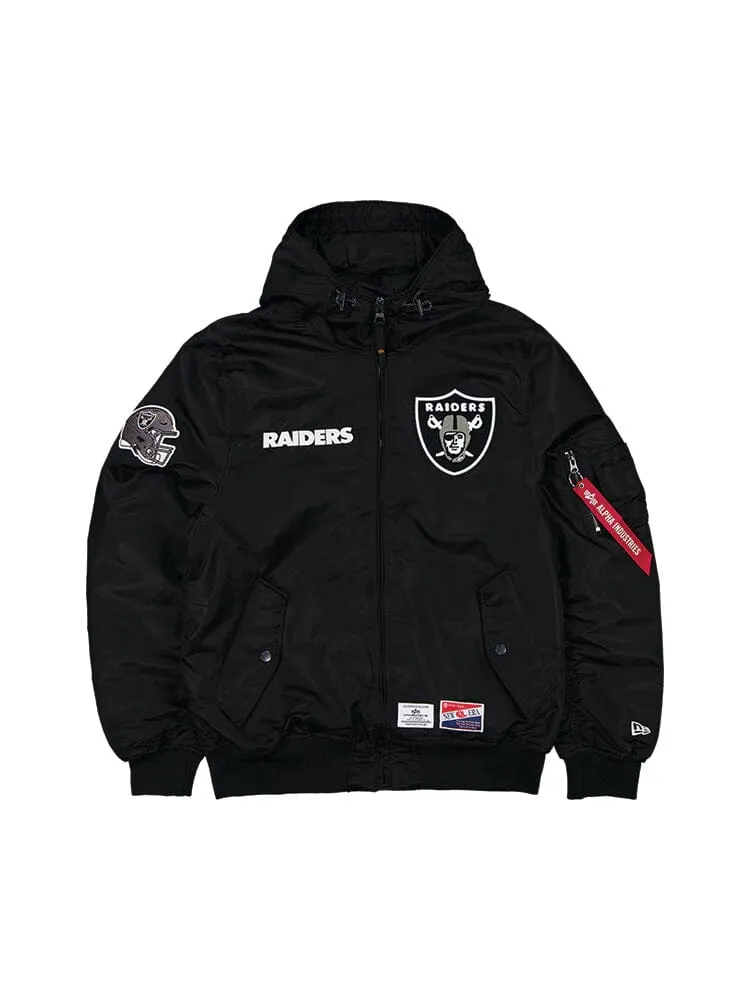LAS VEGAS RAIDERS X ALPHA X NEW ERA L-2B BOMBER JACKET