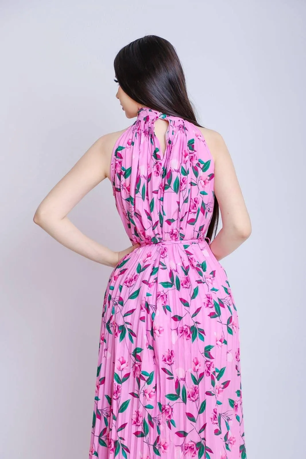 Mock Neck Sleeveless Maxi Dress