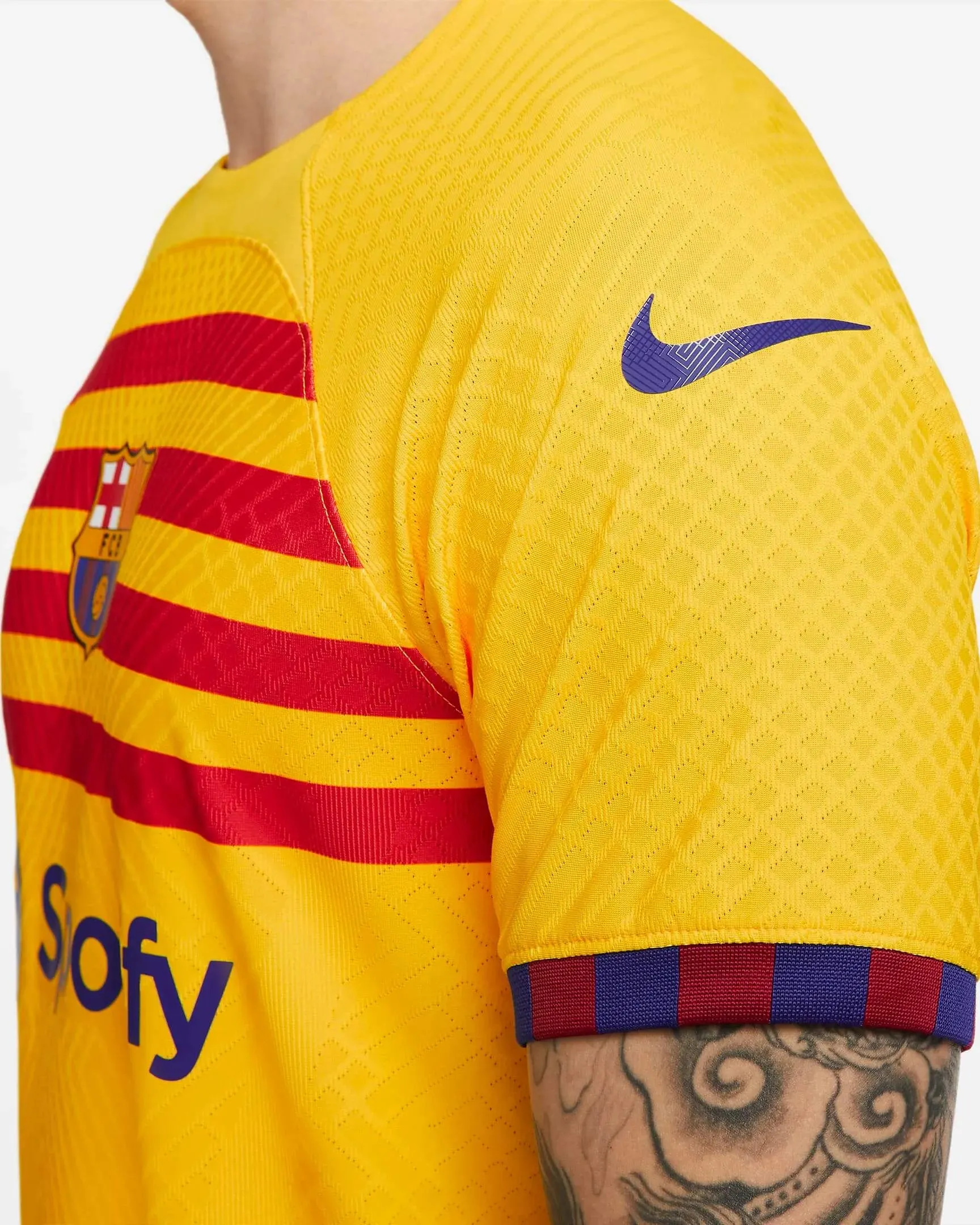 Nike 2023 FC Barcelona Authentic Fourth Jersey - Yellow-Red