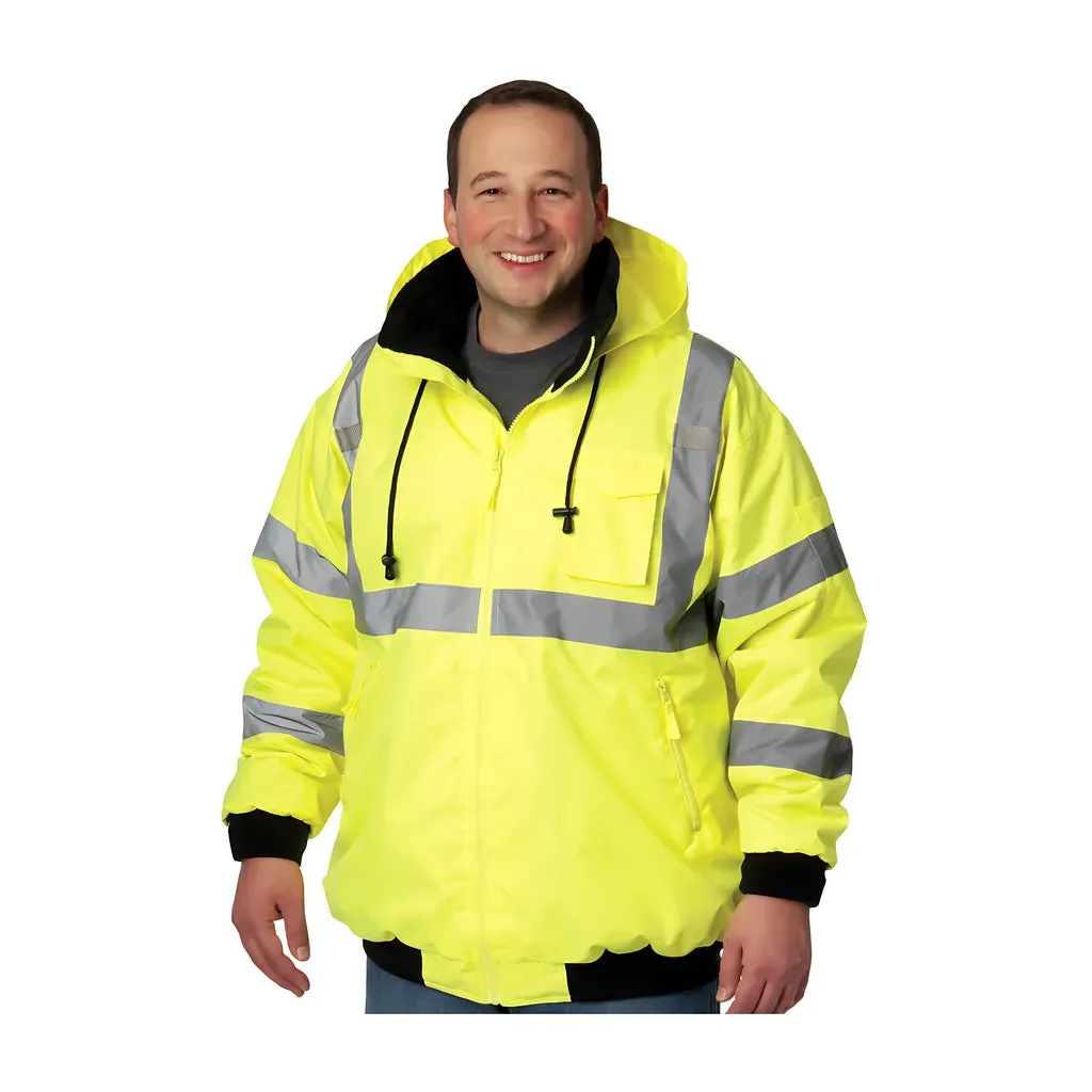 PIP 333-1762-LY/6X ANSI Type R Class 3 Value Bomber Jacket with Zip-Out Fleece Liner