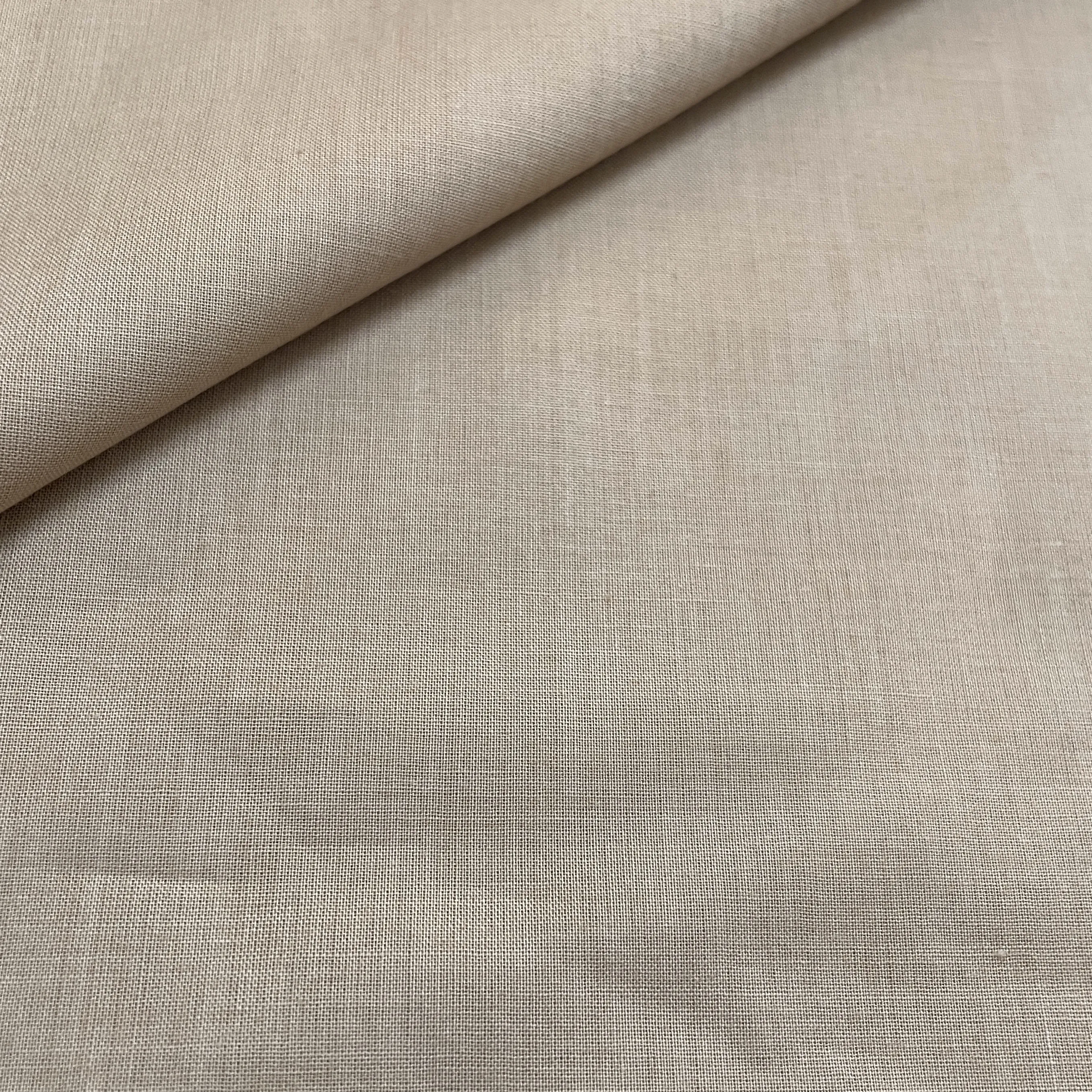 Premium Dark Cream Solid Cotton Mulmul Fabric