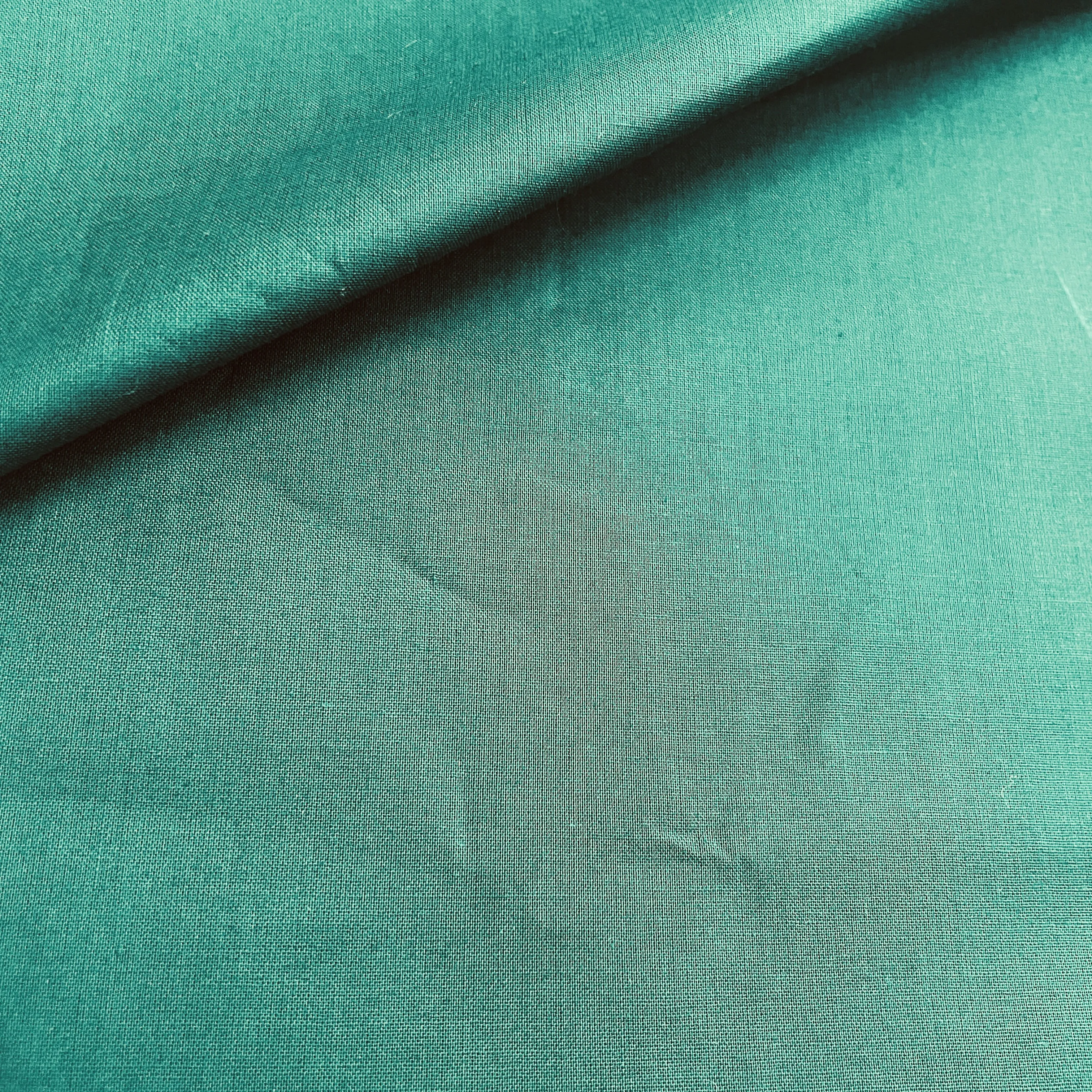 Premium Green Solid Cotton Mulmul Fabric