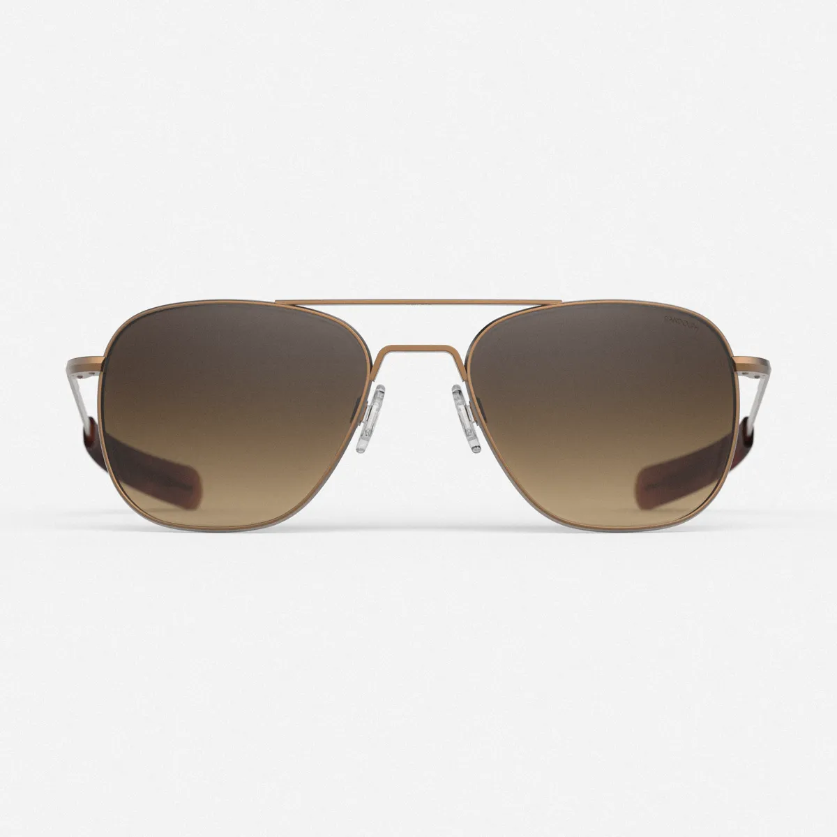 Randolph Engineering Aviator 22k Satin Chocolate Gold Sunglasses
