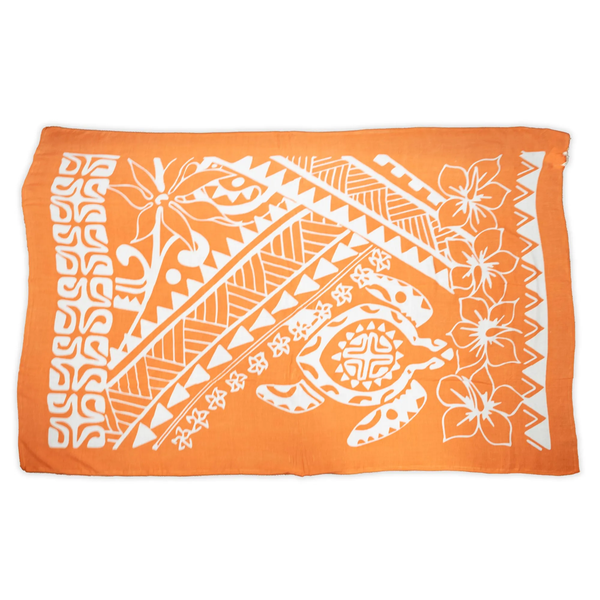 Tahiti Turtle Sarong- Orange