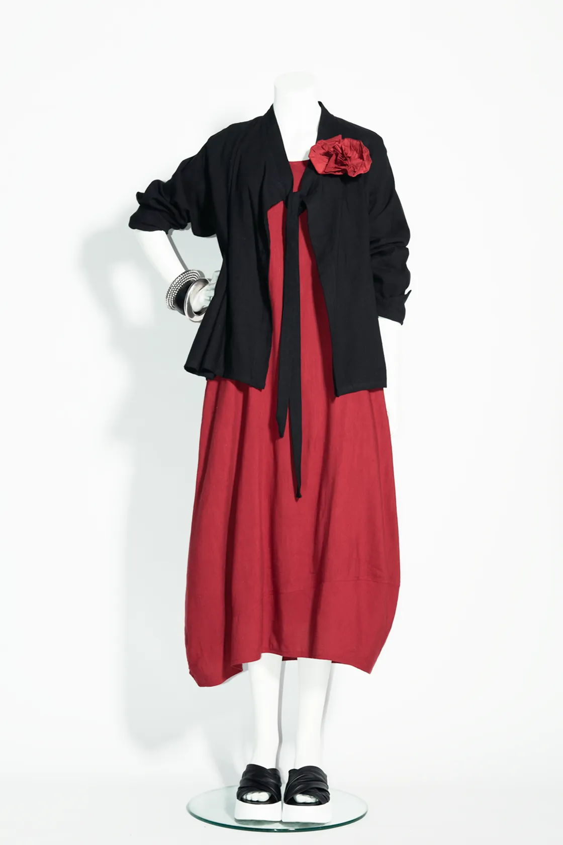 Tie Jacket in Black Papyrus